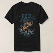 Camisa EUA: Reel American Fishing Bandeira dos EUA