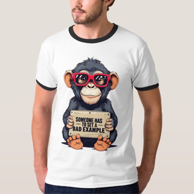 Camisa Exagerada I Engraçado Tee Graphic Macaco (Frente)