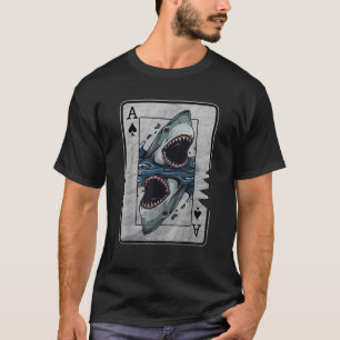 Camisa Excelente do Cartão-Poker Tubarão Branco