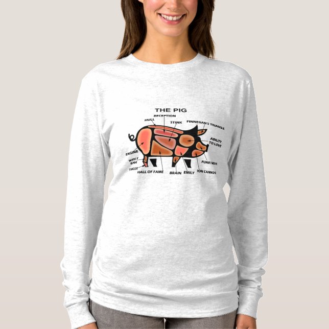 camisa explicando porcos (Frente)