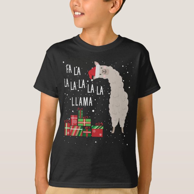 Camisa Fa La Llama - Natal Llama (Frente)