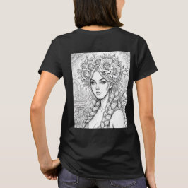 Camisa Fada de Arte em Linha Mágica – Fada de Lado