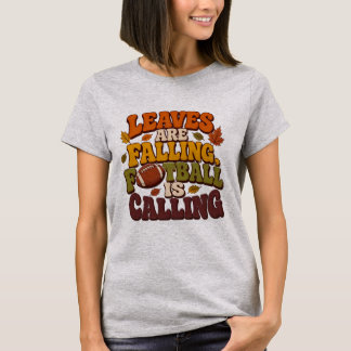 Camisa Fall and Football Women T shirt Design
