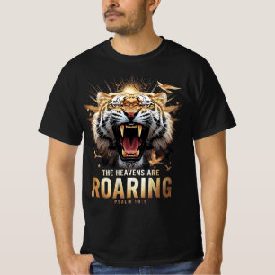 Camisa Fé do Tigre Rugindo Os Céus Estão Rugindo
