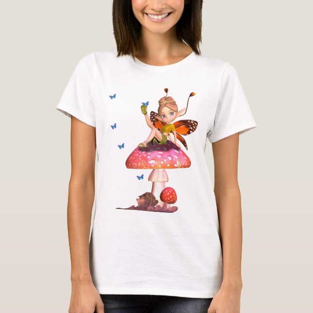 Camisa feericamente das senhoras bonitos T com (Frente)