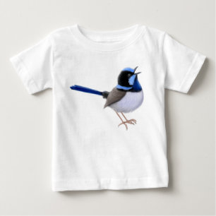 Camisa feericamente do jérsei do bebê do pássar