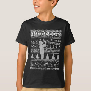 Camisa Feia de Natal Trombone Divertida e Suéter