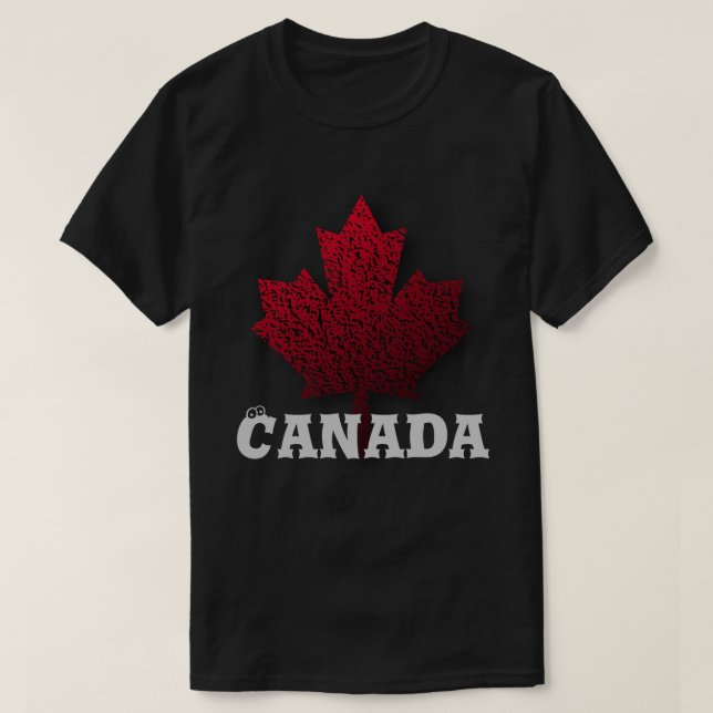 Camisa feita sob encomenda do dia de Canadá (Frente do Design)