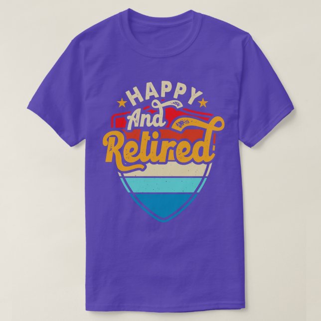 Camisa Feliz E Aposentada Para As Mulheres (Frente do Design)