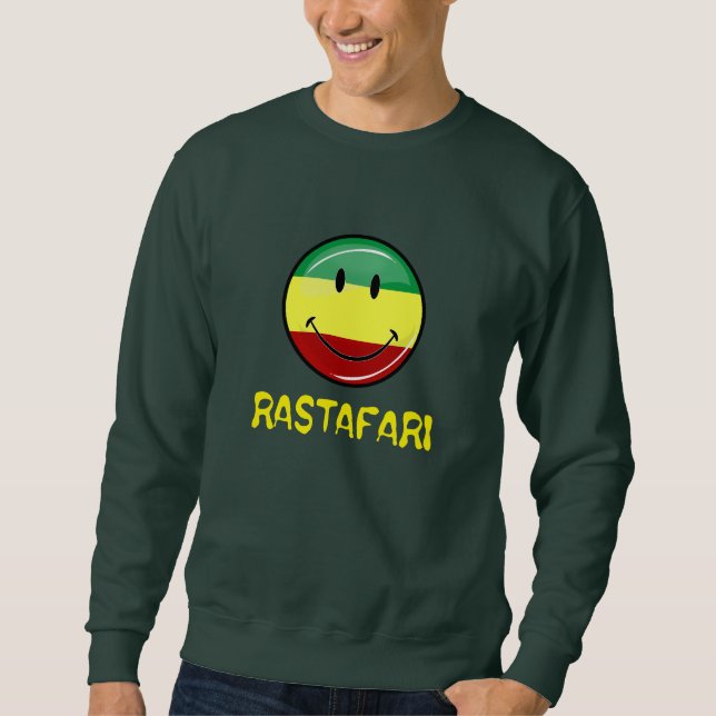 Camisa feliz redonda lustrosa da bandeira de Rasta (Frente)