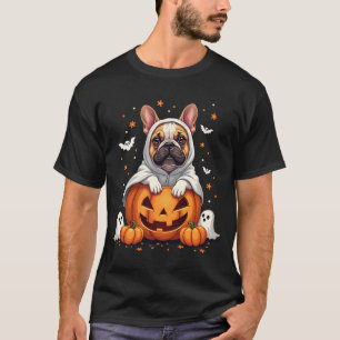 Camisa Feminina Bulldog Inglês Engraçado Fantasma