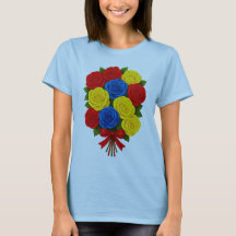 Camisa Feminina Buquê de Rosas
