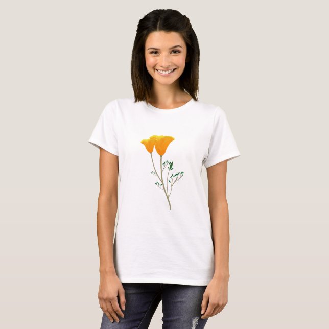 Camisa Feminina California Poppy (Frente Completa)