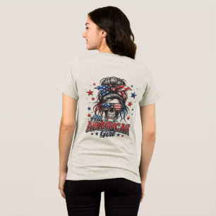 Camisa Feminina Caveira Coqueiro Desgrenhado Ameri
