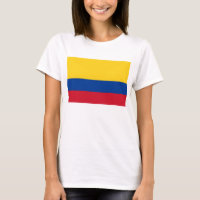 Camisa feminina com bandeira da Colômbia