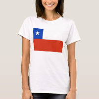 Camisa feminina com bandeira do Chile