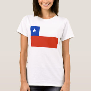 Camisa feminina com bandeira do Chile