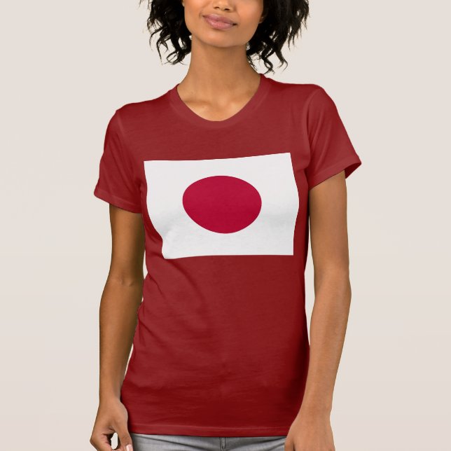 Camisa feminina com bandeira do Japão (Frente)