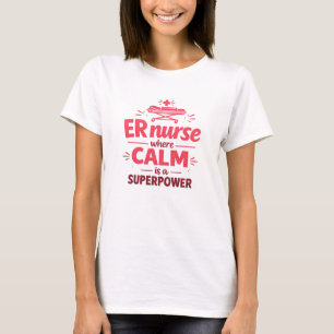 Camisa Feminina de Enfermeira de Emergência: Calma