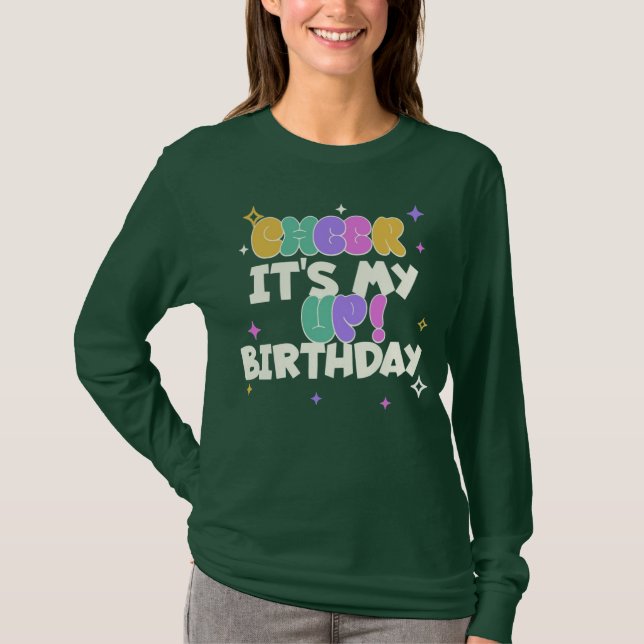 CAMISA FEMININA DE MANGA LONGA PARA ANIVERSÁRIO CO (Frente)