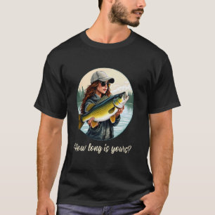 Camisa Feminina de Pesca de Bass Perch Design Por