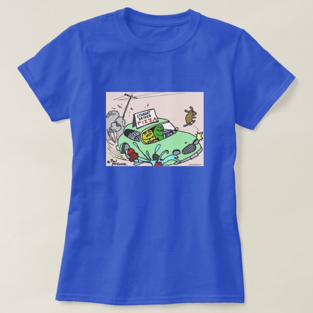 Camisa feminina do Green Weenii "Student Driver Pi (Frente do Design)