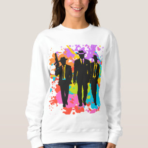 Camisa Feminina Gangster Chic Manga Longa