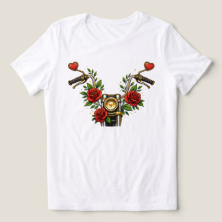 Camisa Feminina Heart Bloom Rider Moto Floral Femi