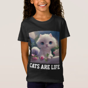 CAMISA FEMININA INFANTIL GATINHO FOFO MENINAS