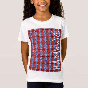CAMISA FEMININA INFANTIL - Vermelho Azul