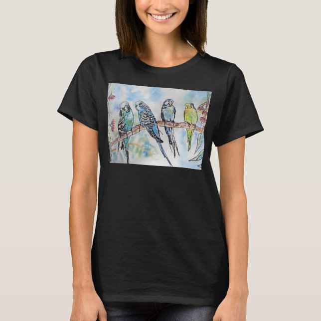 Camisa Feminina Mãe de Periquito Budgerigar (Frente)