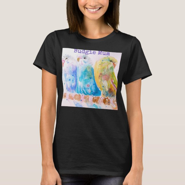 Camisa Feminina Mãe de Periquito Budgerigar (Frente)