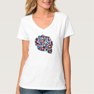 Camisa Feminina Neon Roses