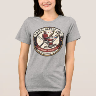 Camisa Feminina NRH Vintage Barber Shop Retro Amer