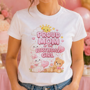 Camisa Feminina Orgulhosa Mãe da Garota de Anivers