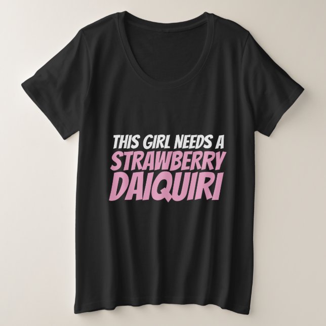 CAMISA FEMININA STRAWBERRY DAIQUIRI (Frente do Design)