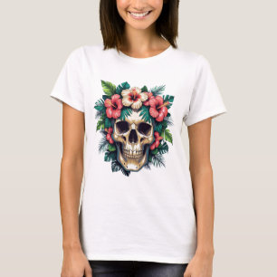 CAMISA FEMININA TROPICAL SKULL