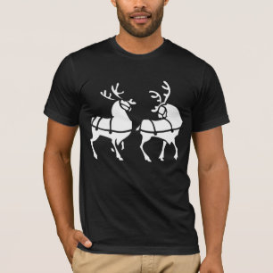 Camisa festiva do Natal da camisa unisex da rena