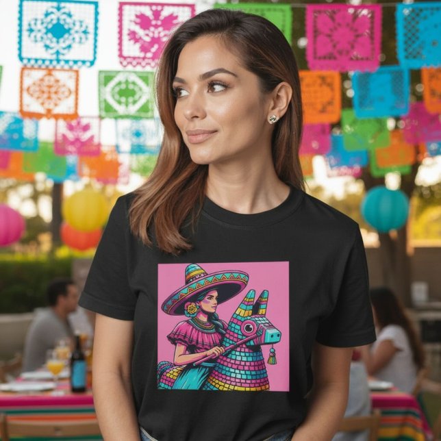 Camisa Festiva Mexicana Fiesta Piñata Engraçada (Funny Festive Mexican Fiesta Piñata Shirt.)