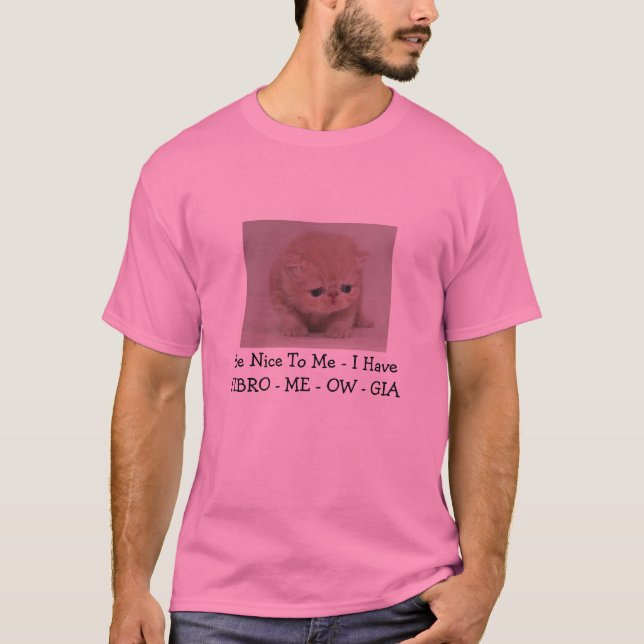 Camisa fibro do sono do gatinho (Frente)