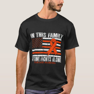 Camisa Fita Laranja de Conscientização da Leucemia