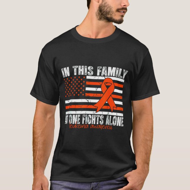 Camisa Fita Laranja de Conscientização da Leucemia (Frente)