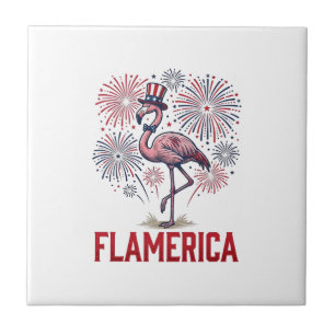 Camisa Flamerica Flamingo Patriótica Vintage Desig
