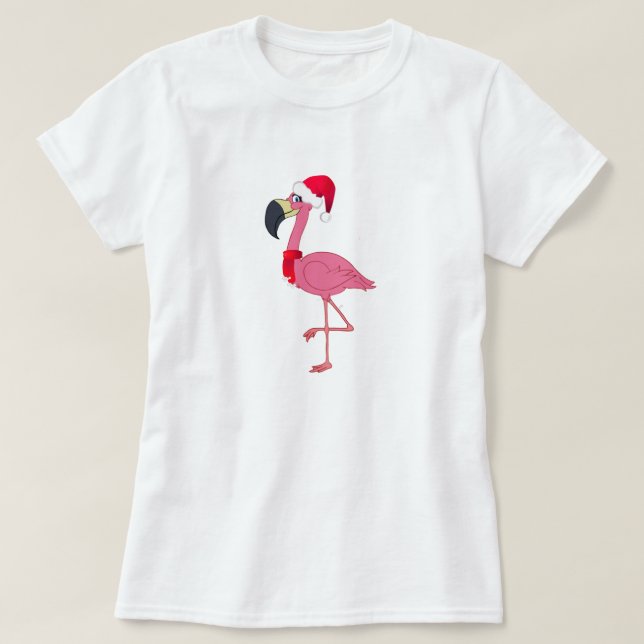Camisa Flamingo de Natal (Frente do Design)