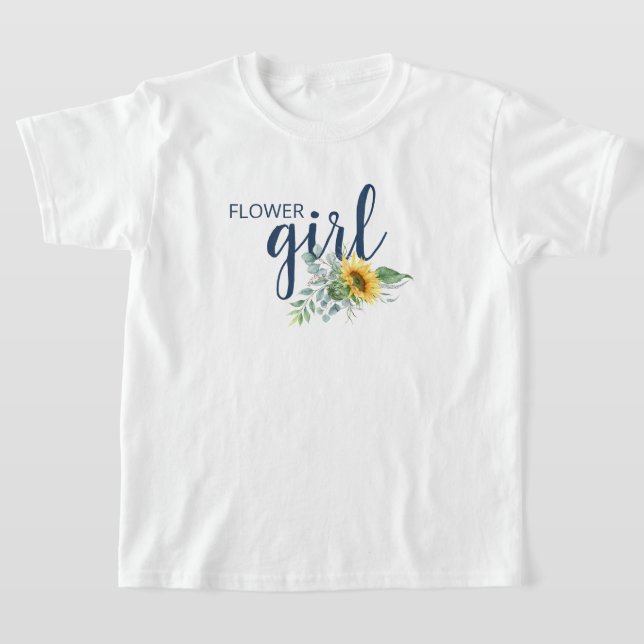 Camisa Flor Menina Girassol Casamento (Postura )