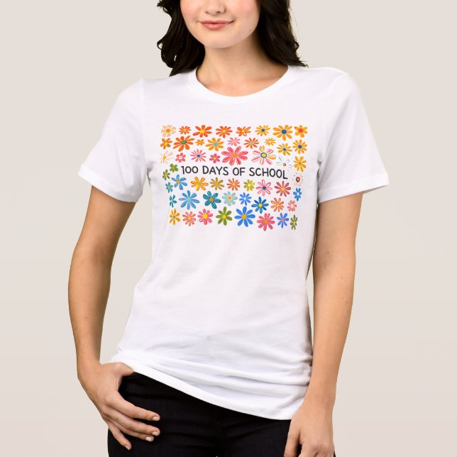 Camisa Floral 100 Dias de Escola (Frente)