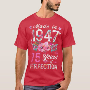 Camisa Floral de 75 anos para mulheres, Floral Bes