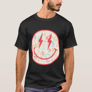 Camisa Floral de Rosto Feliz Sorriso Estético Prép