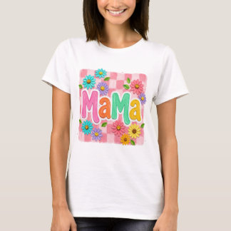 Camisa Floral Mama, Camisa de Mãe Fofa, Dia das Mã