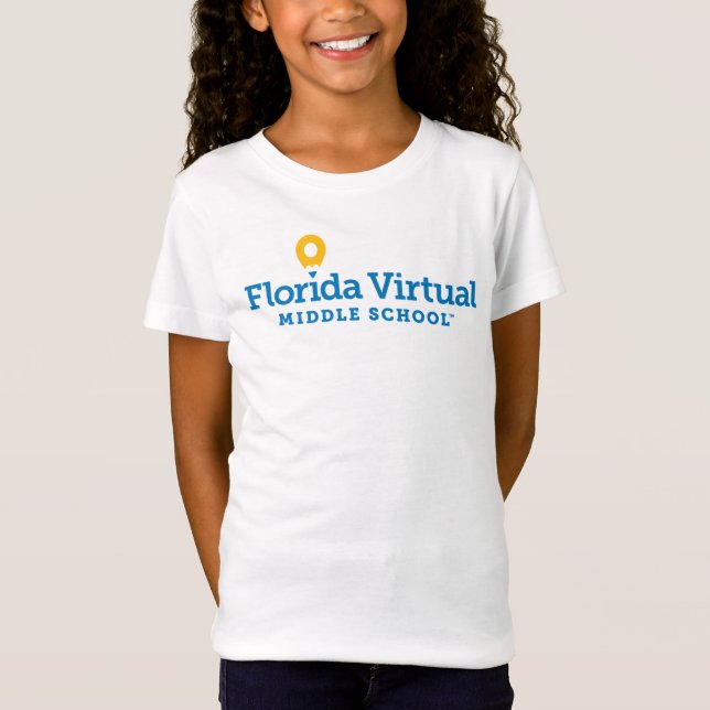 Camisa Florida Virtual Middle School para Meninas (Frente)
